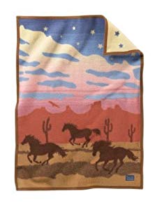 Wild Horses Crib Blanket by Pendleton