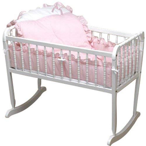 Baby Doll Bedding Pretty Pique Cradle Set, Pink