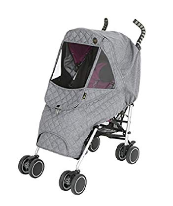 Weathershield Quilted Baby Stroller Cover for Rain + Snow + Wind, Type M