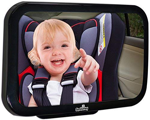 HOT SALE! - Back Seat Baby Car Mirror - 35% Greater View Of Your Rear Facing Baby* - Unique Convex Angle - Extra Large Size - Premium Quality Shatterproof Car Seat Mirror - Adjustable Pivot Mount - Best Rear Facing Car Seat Mirror - You'll See More Of Your Baby More Clearly - Comes With Free eBook & 100% Lifetime Guarantee