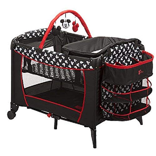 Disney Baby, Infant Play Yard, Play Pen With Changing Station (Mickey Silouette)