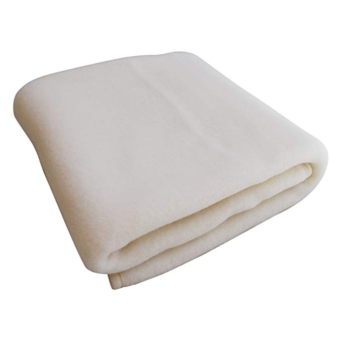 EcoAble Apparel Warm Baby Blanket, 100% Organic Merino Wool Fleece, 40 x 31.5 inches
