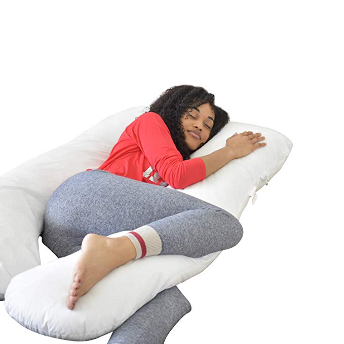 Doze Comfort Cozy Full Body Pregnancy Pillow: Big Maternity Pillows for Pregnant Women and Adults with Back Pain,Large U-Shaped Hug Pillow with Removable Cover