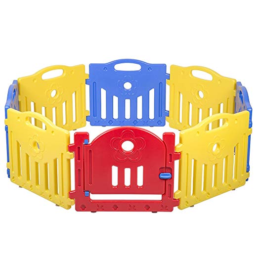 Adjustable Baby Playpen Kids 8 Panel Safety Play Center Yard Home Indoor Outdoor Pen