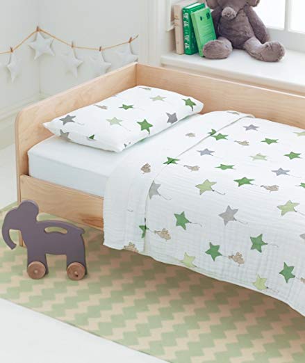 aden+anais Classic Toddler Bed in a Bag - Up Up and Away kids Bedding Sets: Toddler Bedding, Toddler Pillow, Cotton Blanket