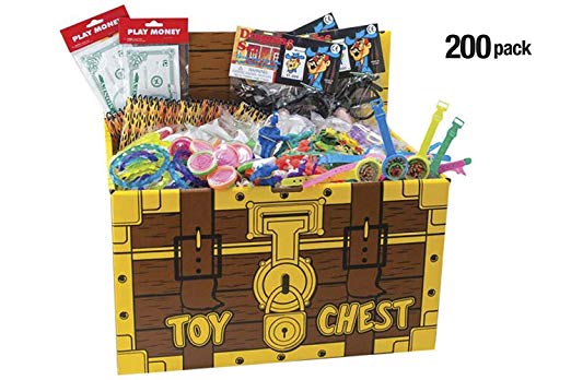 Vivid Medical, Dental Patient Giveaway Party Favor Deluxe Toys with Toy Chest – for Child Patients, Birthday Treasure Hunt, Classroom Use – Assortment of 200