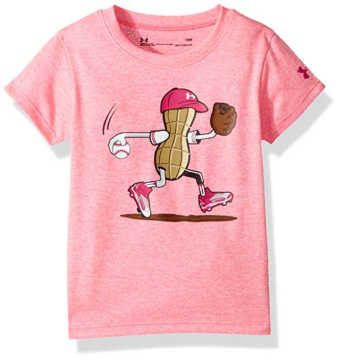 Under Armour Baby Girls Softball Peanut Short Sleeve T-Shirt
