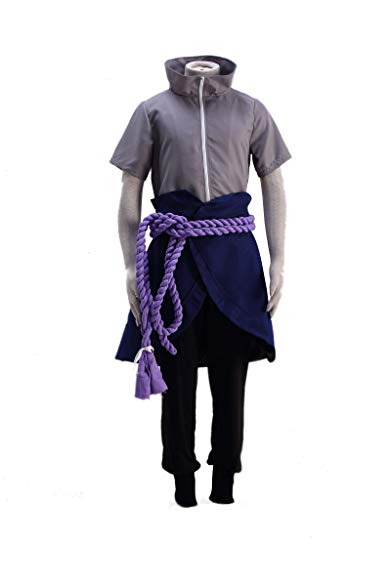 OURCOSPLAY Naruto Uchiha Sasuke Men's Cosplay Costume 5Pcs