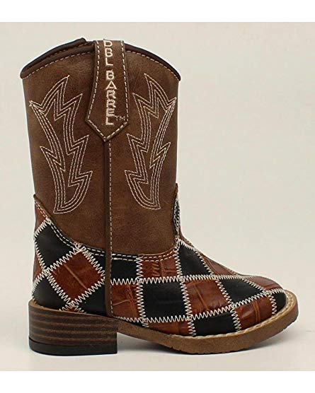 Double Barrel Toddler-Boys' Andy Cowboy Boot Square Toe - 44166107