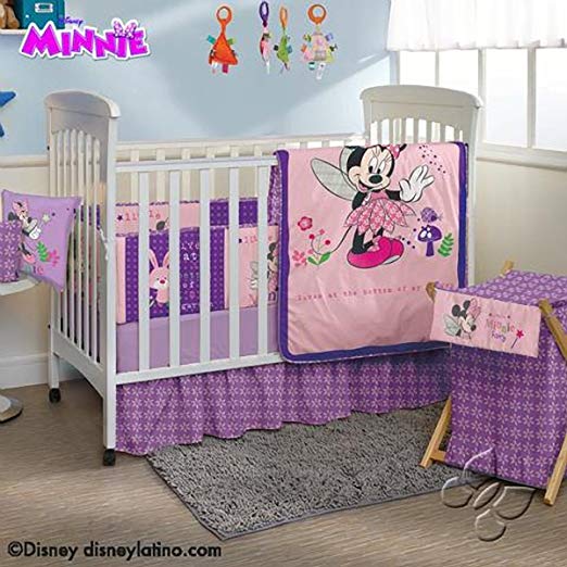 Minnie Mouse Disney Crib Bedding Set Sheets 5PC Comforter Bumper Guard HeadBoard Bear LIMITED EDITION