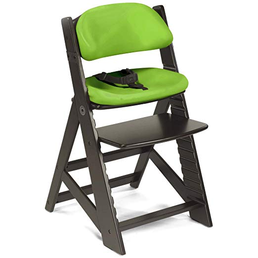 Keekaroo Height Right Kids Chair with Comfort Cushions - Lime - Espresso Base