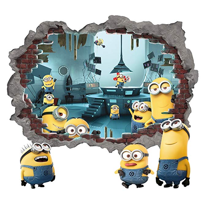 Minions Blasting In Large Wall Decal