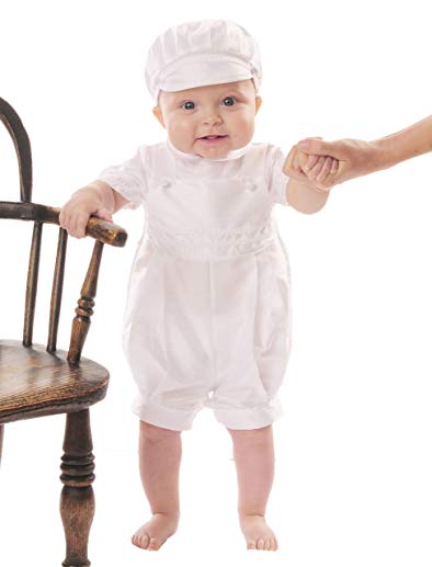 James 3 Month Christening Baptism Blessing Outfits for Boys, Made in USA
