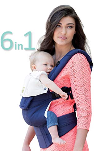 LÍLLÉbaby The COMPLETE Embossed SIX-Position 360° Ergonomic Baby & Child Carrier, Blue - Baby Carrier, Ergonomic Multi-Position Carrying for Infants Babies Toddlers