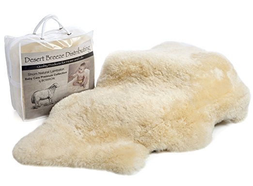 Classic New Zealand Sheepskin Baby Rug, 100% Natural, Washable, Silky Soft Short Wool, Large Size, Oeko-Tex and Woolmark Certified, Made in New Zealand