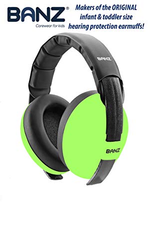 Baby BANZ Earmuffs Infant Hearing Protection Ages 0-2 Years The Best Earmuffs for Babies & Toddlers Industry Leading Noise Reduction Rating Block Noise ,Lime ,Medium