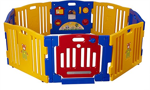 Baby Diego Cub'Zone Playpen and Activity Center, Yellow/Blue/Red