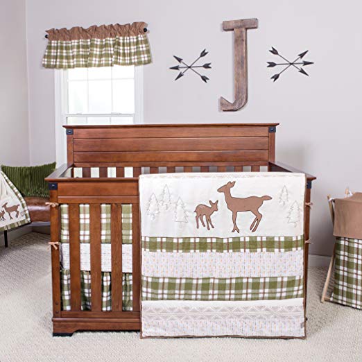 Trend Lab Deer Lodge 3 Piece Crib Bedding Set, Cream