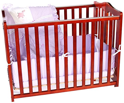 Baby Doll Bedding Gingham Mini Crib/Port-a-Crib Bedding Set, Hippo