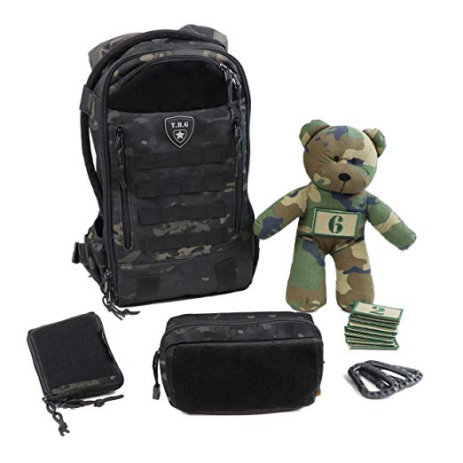 Tactical Baby Gear Daypack 3.0 Full Load Out Tactical Diaper Bag Backpack Set (Black Camo)