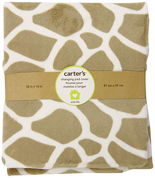 Carter's Wildlife Velour Changing Pad Cover, Beige (Discontinued by Manufacturer) (Discontinued by Manufacturer)