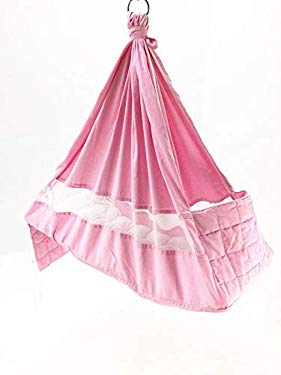 Debris time Baby Hammock Baby Cot Baby Swing Without Metal Frame (Pink)