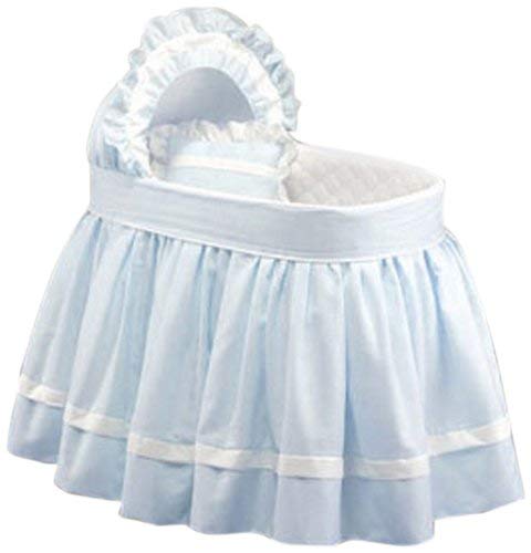 Baby Doll Bedding Darling Pique Bassinet Bedding, Blue