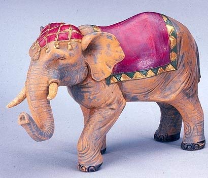 Fontanini Elephant with Saddle Blanket Italian Nativity Village Figurine