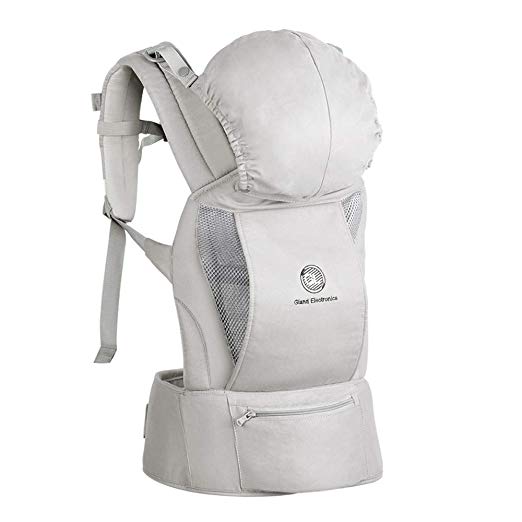 Baby Carrier - Ergonomic Baby Carrier with Hip Seat, Natural Form Baby Carrier Backpack for All Seasons Natural,All-in-One Baby Carrier, Ventilated Carrying Sling Wrap Baby Backpack Carrier for Nursi