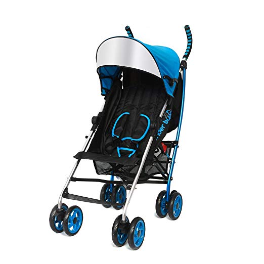 Wonder Buggy Lightweight Stroller for Baby, Foldable Stroller with Flexible Canopy and Cup Holder, Suitable for 6 Month or up Baby, Color Blue
