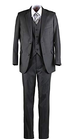 Tuxgear Boys Slim Fit Dark Grey Suit In Toddlers To Boys Sizing