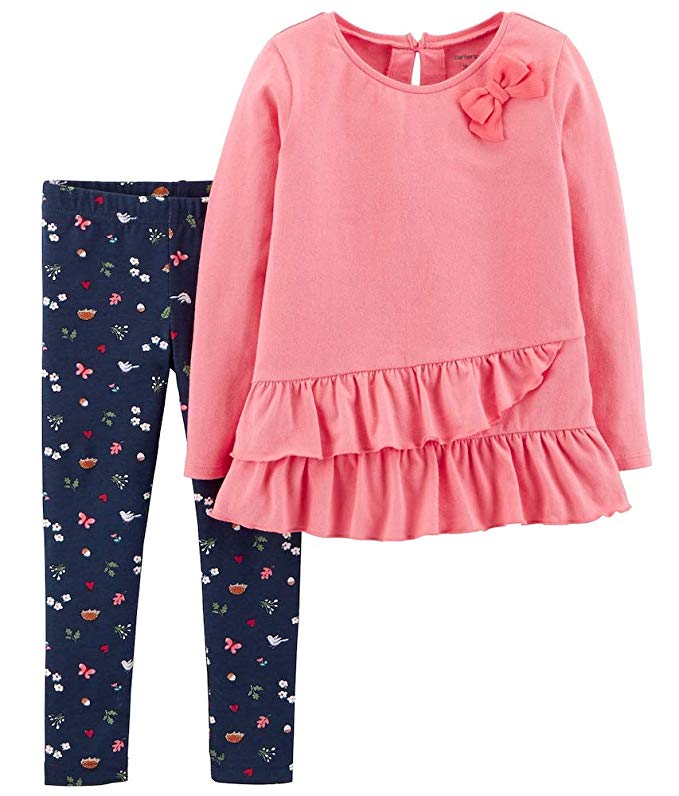Carter's Girls' 2-piece Long Sleeve Top and Legging Sets