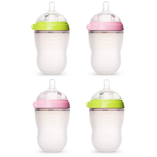 Comotomo Natural Feel 8 oz Baby Bottle - 4 Pack