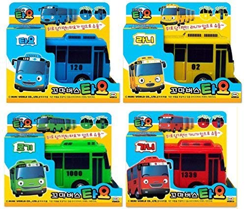 [4 Cars] Tayo The Little Bus - TAYO + ROGI + RANI + GANI : Korean TV Animation Toy by Tayo