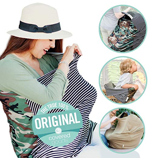 Covered Goods - The Original Multi Use Maternity Breastfeeding Nursing Cover, Infinity Scarf, and Car Seat Cover - Camo Mismatch