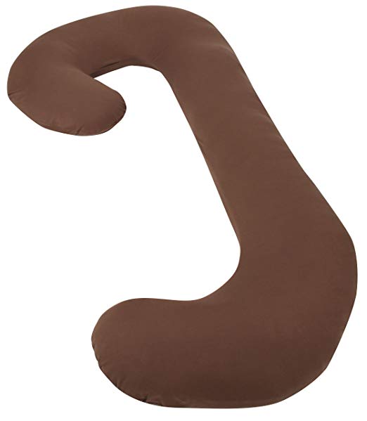 Leachco Snoogle Chic Jersey Total Body Pillow, Brown