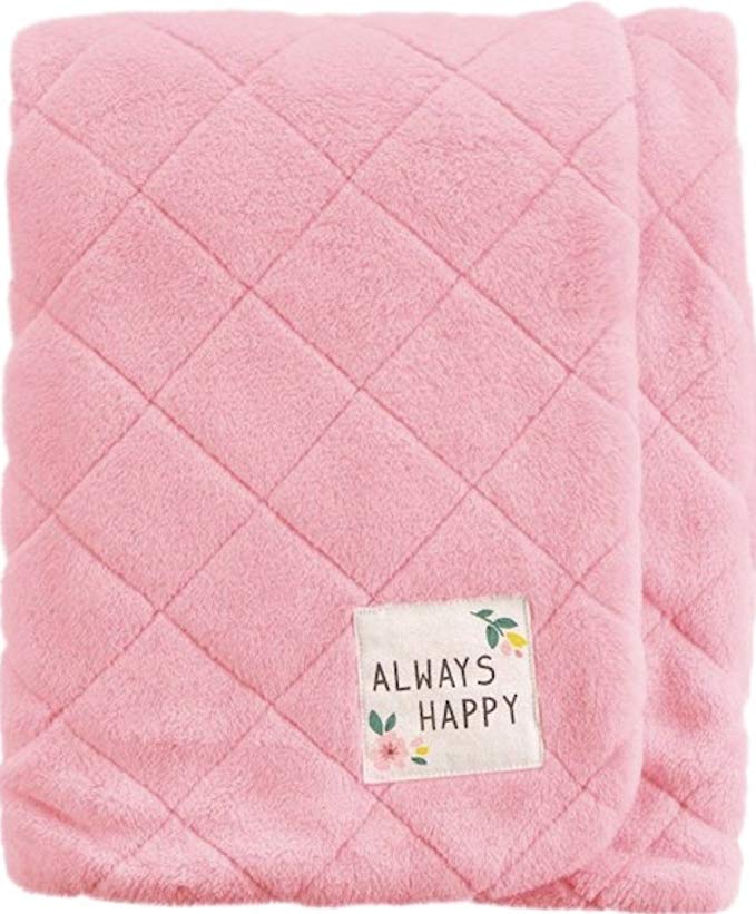 Carter's Baby Girls' Always Happy Plush Blanket