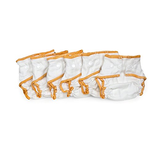 Cloth-eez Workhorse Fitted Diaper White Snap (Newborn 6-pack)