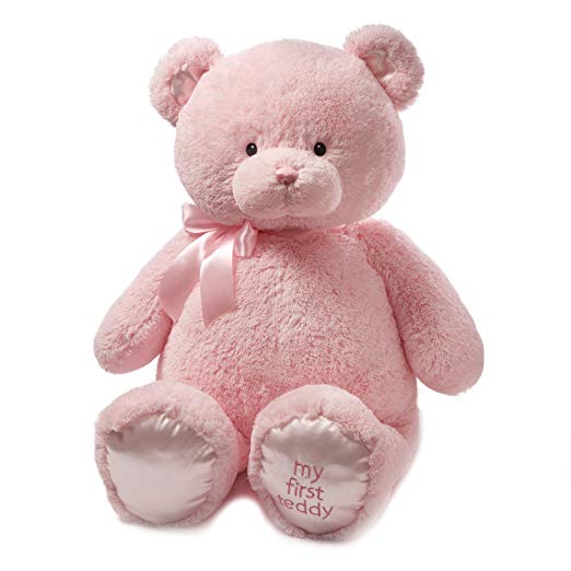 Baby GUND My First Teddy Bear Jumbo Stuffed Animal Plush, Pink, 36