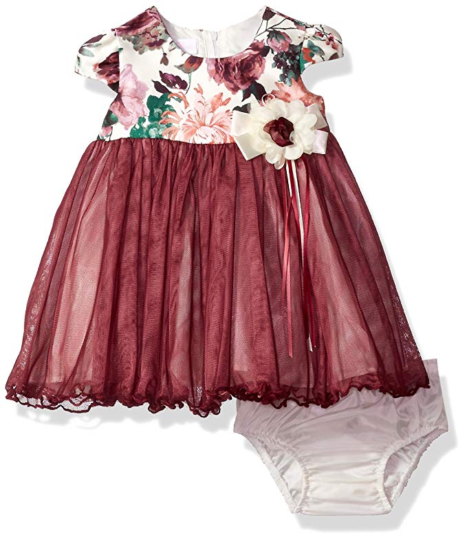Bonnie Baby Baby Girls' Short Sleeve Ballerina Party Dress
