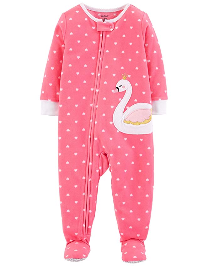 Carter's Girls' Toddler 1 Piece Fleece Sleepwear
