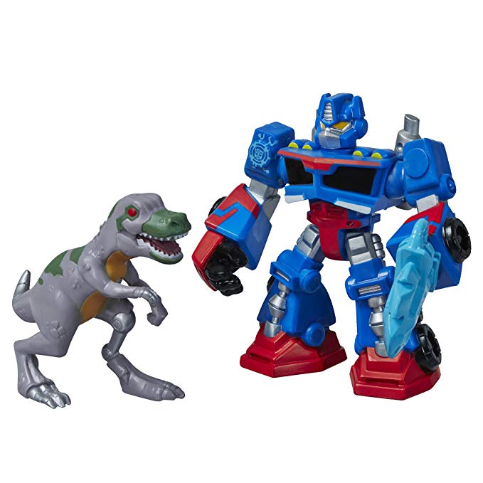 Playskool Heroes Transformers Rescue Bots Optimus Prime and T-Rex Figure Pack