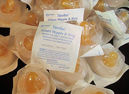 Similac Infant Nipple & Ring Latex Free Ready to Use (1 Box with 250 Nipples and Rings)