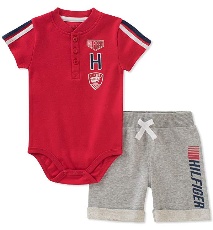 Tommy Hilfiger Baby Boys 2 Pieces Creeper Shorts Set