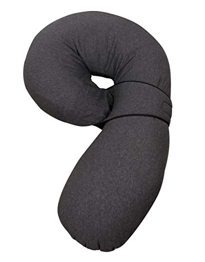 Preggle Chic Jersey Comfort Air-Flow Body Pillow - Charcoal