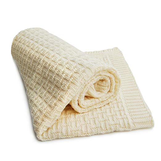 SonnenStrick 100% Organic Merino Wool Baby Blanket Made in Germany (31.5 x 35.5 inch)