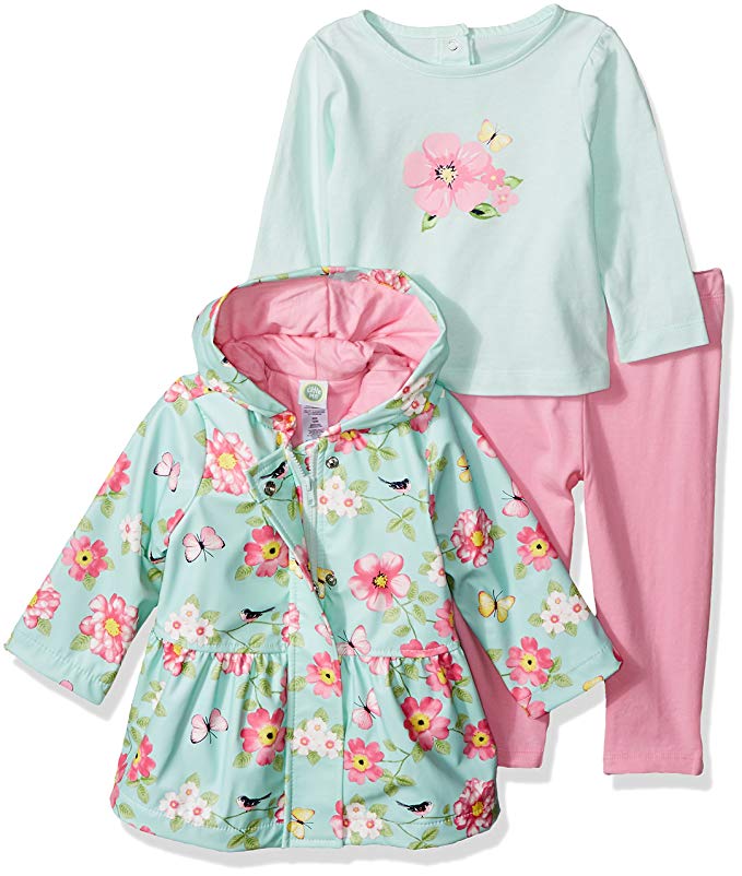 Little Me Baby Girls' 3 Piece Jacket and Pants Set