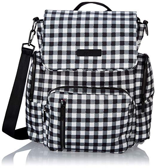 Ju-Ju-Be Onyx Collection Backpack Gingham Style Diaper Bag, Be Sporty