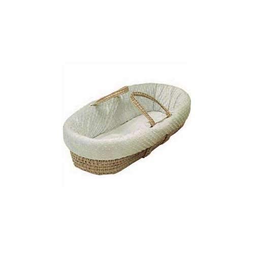 Baby Doll Bedding Heavenly Soft Moses Basket, Ivory