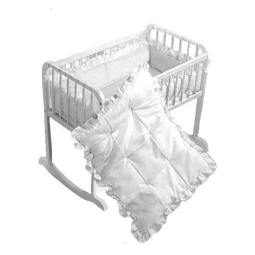 Babykidsbargains Simplicity Cradle Bedding, White, 18